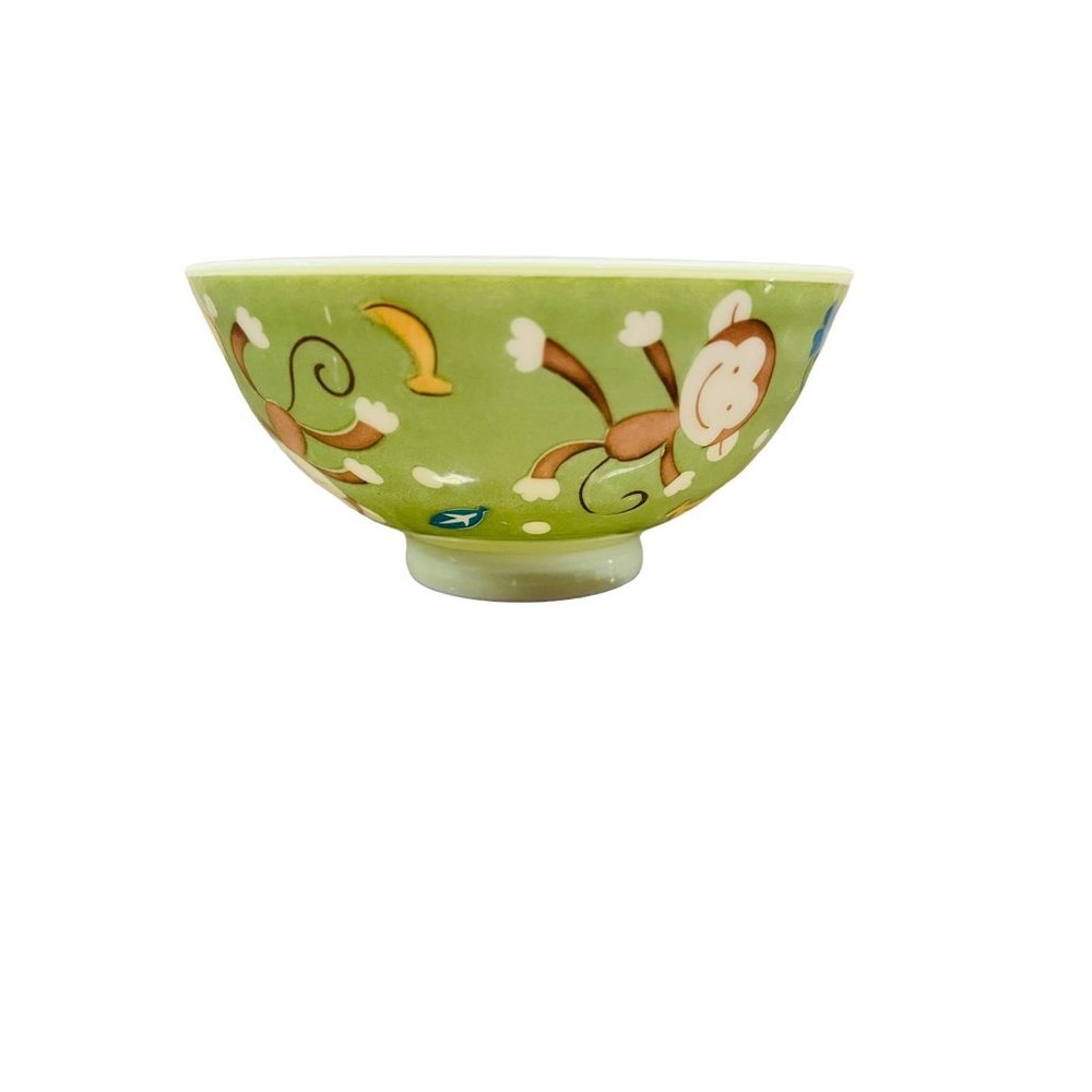 Schen Child's Rice Bowl - Monkeys